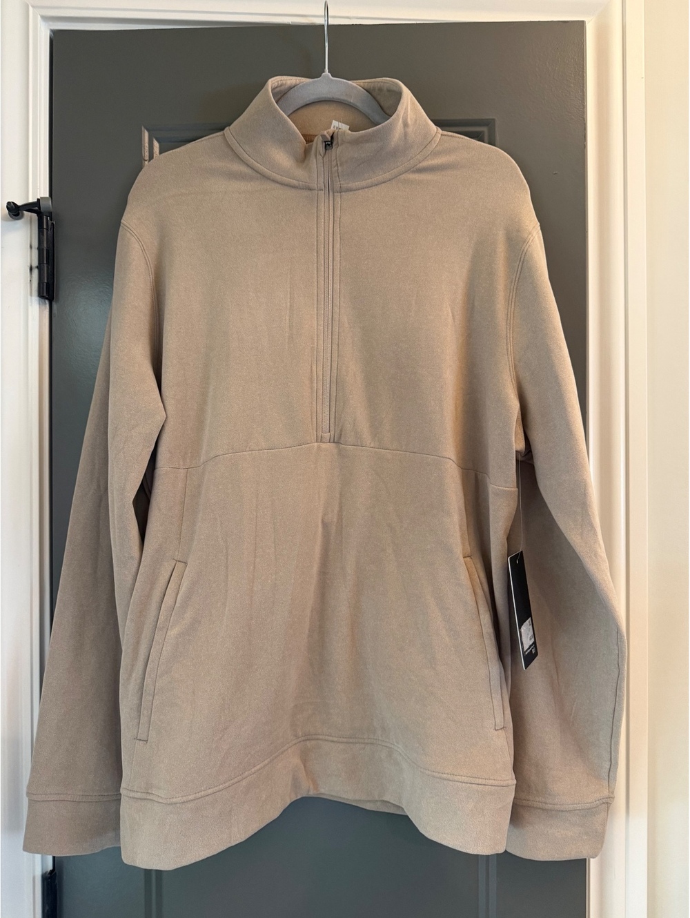 Men's 90 Degree by Reflex Ultra Melange Fleece Rockaway Half Zip Jacket XL